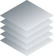 Illustration of a stack of gradient-shaded layers representing the con